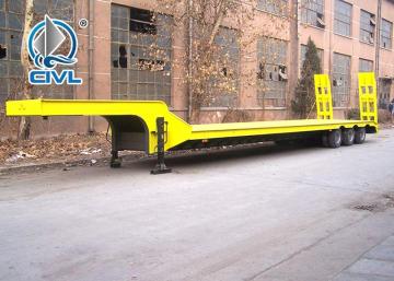3 Axles Lowbed Semi Trailer for Equipment Transport