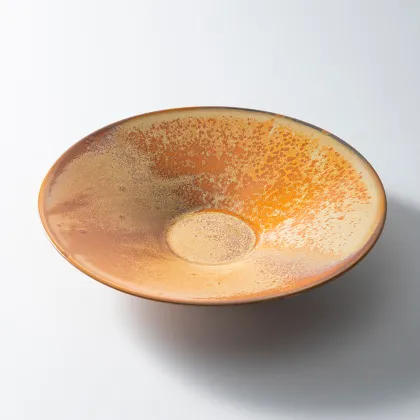 Luxury Reactive Amber Glaze Porcelain Dinnerware for Fine Dining