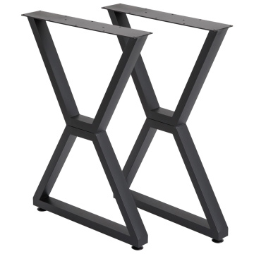 أرجل طاولة من الحديد الزهر على شكل شبه منحرف مقاس 28 بوصة