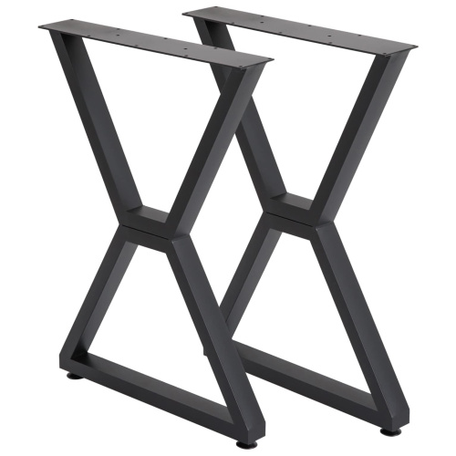 أرجل طاولة من الحديد الزهر على شكل شبه منحرف مقاس 28 بوصة