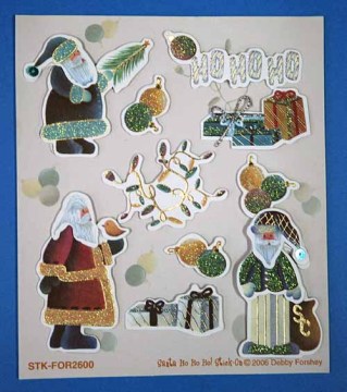 3D Paper Letters Sticker Christmas Style Colorful Christmas Paper Gift Packing Accessory