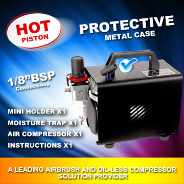 Airbrush Mini Compressor AS-18A with Holder