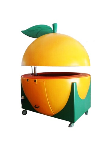 fully open outdoor orange mobile bar kiosk price