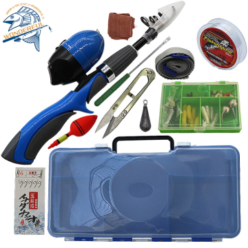 1.3m Mini Telescopic Pole Kids Sea Fishing Kit with Reel and Tackle Box