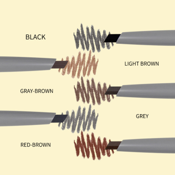 Customizable Double-Headed Vegan Waterproof Eyebrow Pencil in 6 Colors