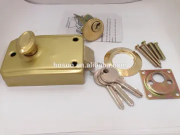 Multifunctional cheapest 558B golden metal rim door lock china wholesale
