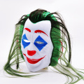 Máscara de cosplay de PVC coringa de cabelo verde longo