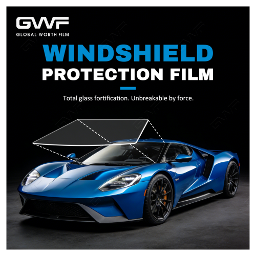 Película protectora de parabrisas visible transparente KPU 6,5 mil