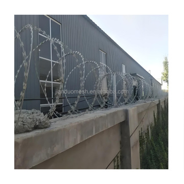 Galvanized Decorative Razor Barbed Wire Concertina Fencing