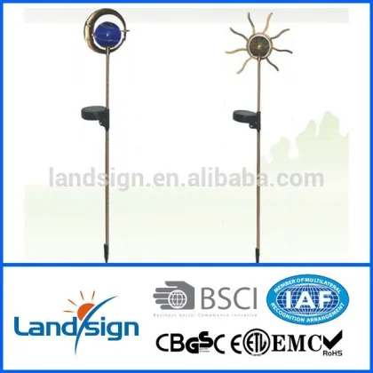 Decorative solar garden lights golden solar moon lighting