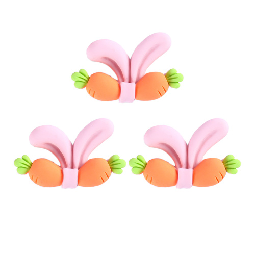 50 stuks Cartoon Vruchten Oor Plat Hars Cabochon Kawaii Haarelastiekjes Accessoires Fit Telefoon Case DecorDIY Scrapbooking Anime Craft