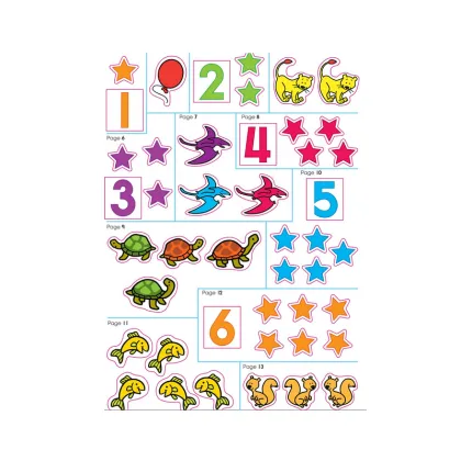 Children Learning Math Stickers Workbook
