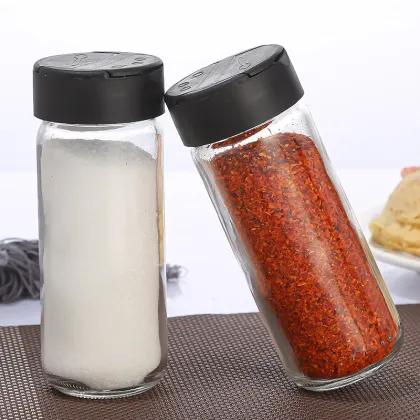 120g Glass Spice Jars with Shaker Lids: Round Spice Bottles for Seasoning and Spices