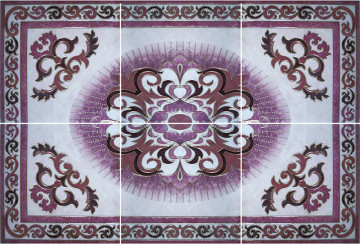 purple decorative tiles,villa porcelain tile,pattern design porcelain tile