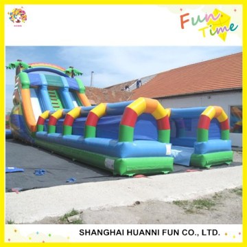 Outdoor commercial gaint PVC inflatable water slide with pool price