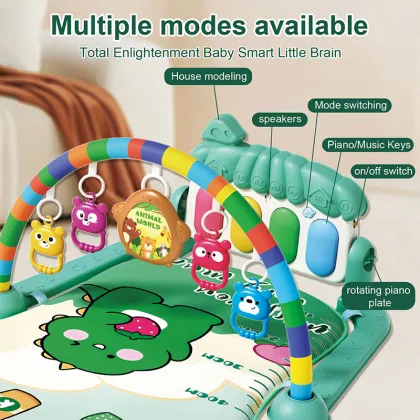 Multifunctional Baby Fitness and Entertainment Center: Play Mat, Toys, and Learning Tools