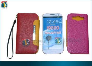 Slim Wallet Card Holder Samsung Galaxy Protective Cases For Galaxy S3 I9300 White , Green