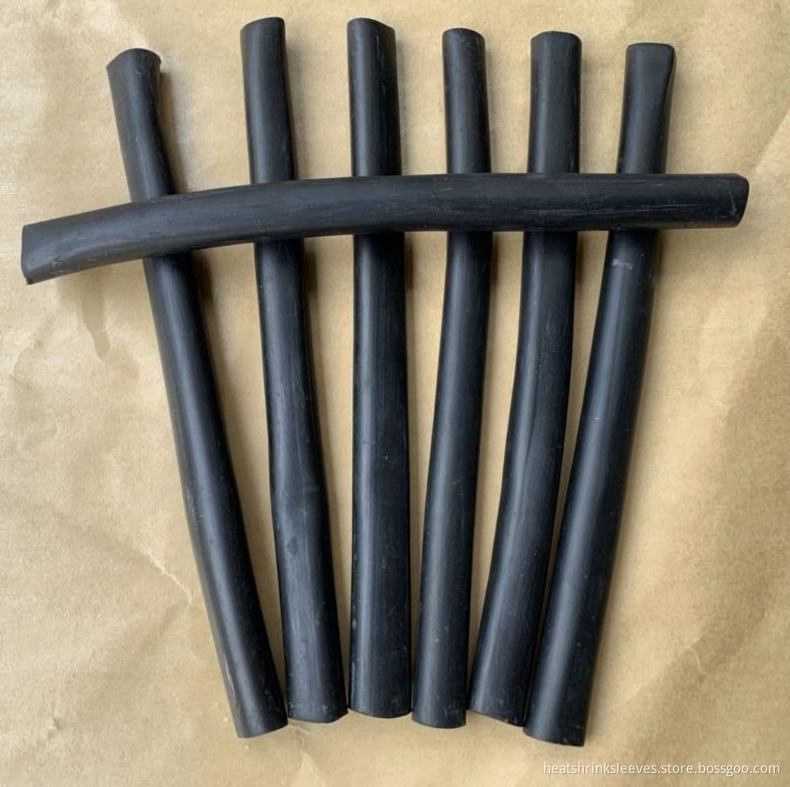 Manufacturing facility for radiation crosslinking heat shrinkable materials and PE melt sticks