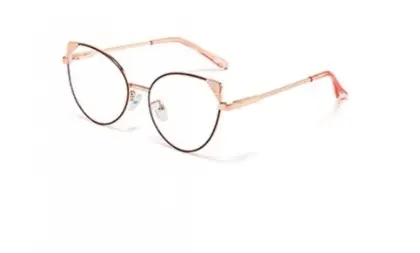 Gold Cat Eye Blue Light Cool Optical Glasses
