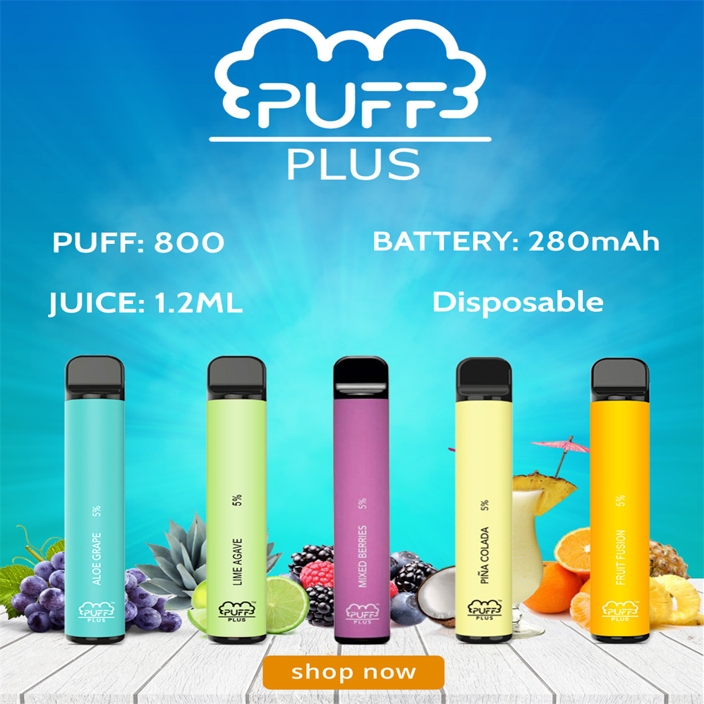 OEM Puff más 800, 600 bocanadas de vapor desechable