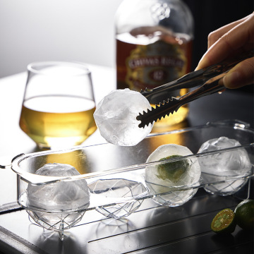 Hand-Made Circular Food Grade Transparent Spherical Ice Cube Mold Reusable Ice Lattice Box