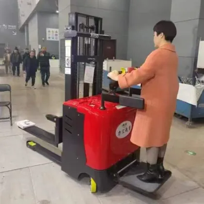 Electric Stacking Truck: Semi-Electric Pallet Stacker for Retail and Restaurant Industries