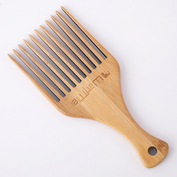 Top-Quality Natural Bamboo Professional Afro Picks, Beard Combs - Private Label