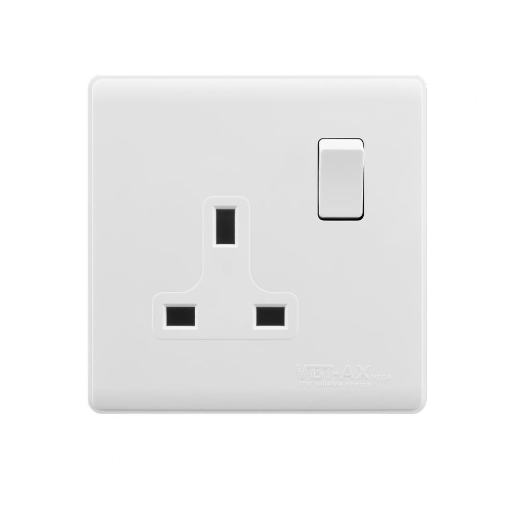 Ax 1 Gang 13A Switched Socket με νέον