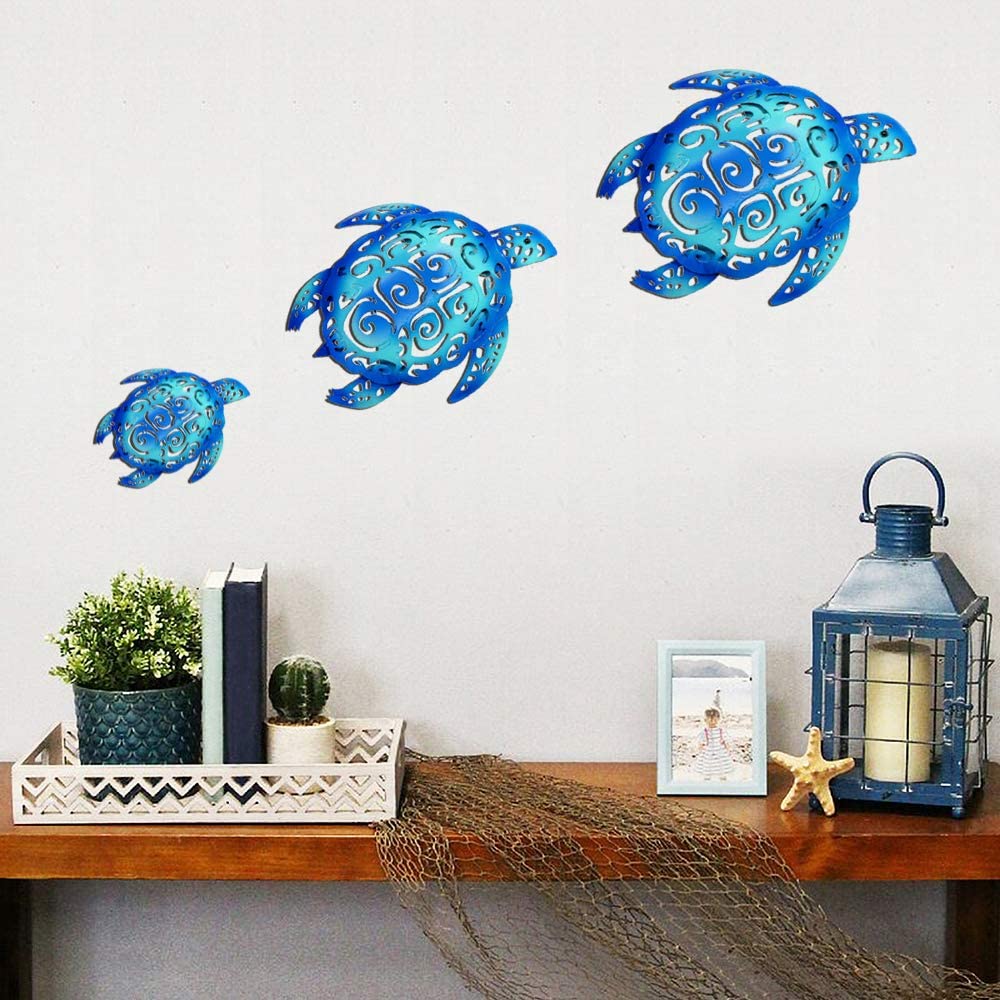 Metal Sea Turtle Beach Theme Decor