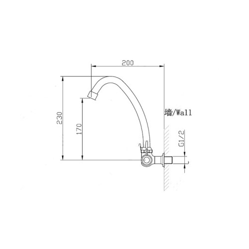 Kitchen Cold Faucet 360 leva singola girevole