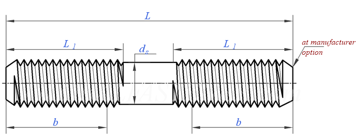 Threaded on Both Ends Studs Double-ended bolt