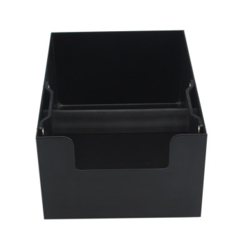 Coffee Ground Knock Box with Black Handle