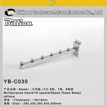 chrome clothing slatwall hooks/ coat display slatwall hooks