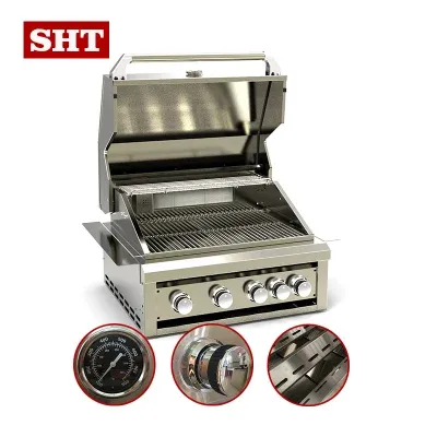 Indoor Smokeless Outdoor Kitchen Stainless Steel BBQ Gas Grill Built in
