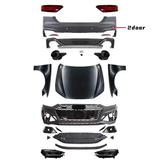2008-2016 Audi A5 Upgrade to 2023 Style Hood Fender Bumpers Body Kit