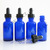 1oz Blue glass boston glass bottle with neck finish 20/400mm