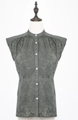 Women's Embroidery Sleeveless Shirt