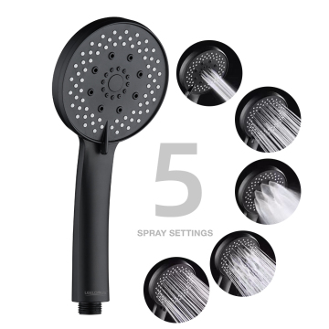Matte Black Multi-Function 10cm Rain Bath Hand Shower Head