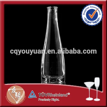 Decorated Clear Wine Bottles 750 ML With Cork 750 ML Glass Bottles Long Neck
