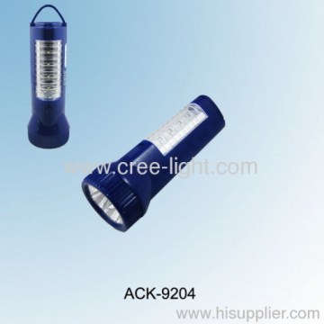 4+4 Led Rechargeable Flashlight Camping Lantern Ack-9204(p9950) 