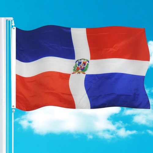 custom 3x5 Dominican flag with brass grommets
