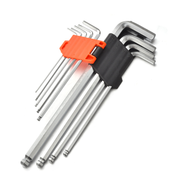 High Quality 9 Pcs Ball-Point Color Hex Allen Key Wrench Set for Sale