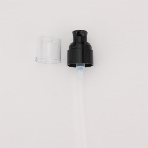 Plastic treatment pump with transparent cover for cream