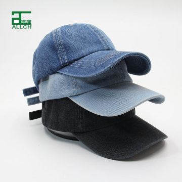ALLCH Women's & Men's Vintage Denim Baseball Cap - Light Summer Solid Color Hat for Running