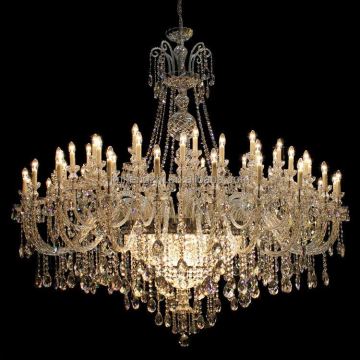 European Antique Luxury LED Candle Chandelier with Crystal Pendants for Wedding and Hospitality Spaces