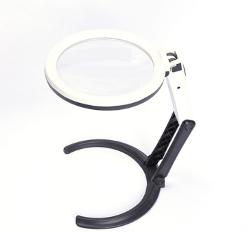 Folding Illuminating Desktop Magnifier MG3B-1B with 10 LED Lights