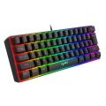 Roze verlichte stille mechanische gamingtoetsenbord