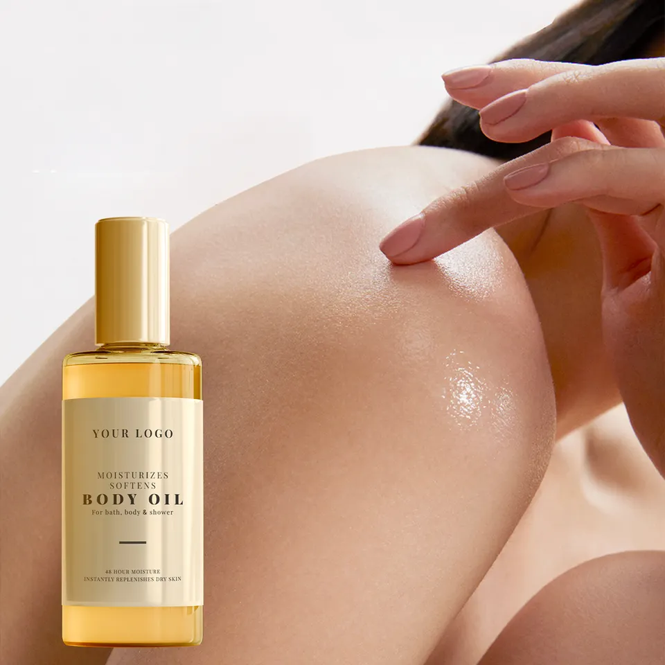 O óleo de massagem corporal perfuma óleo para a pele seca