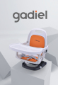 Elevador de silla de bebé plegable de plástico con gran espacio