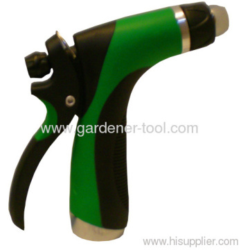 Zinc 2-way Water Garden Hose Nozzle With Double Color Grip 
